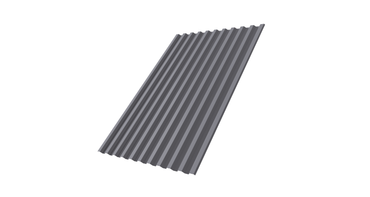 Профнастил С21R 0,7 PE RAL 7004 сигнальный серый