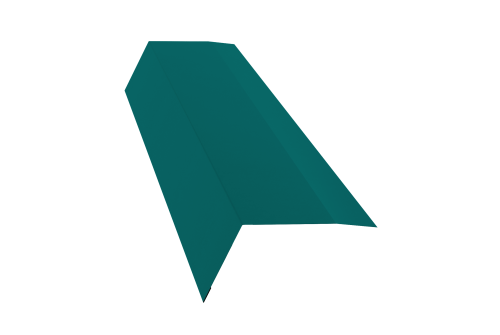 Планка карнизная 100х65 0,45 PE с пленкой RAL 5021 водная синь (2м)