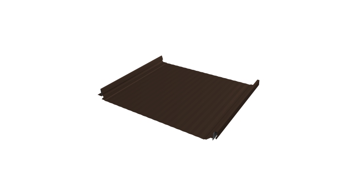 Кликфальц Pro Gofr Grand Line 0,5 PurPro с пленкой на замках RAL 8017 шоколад