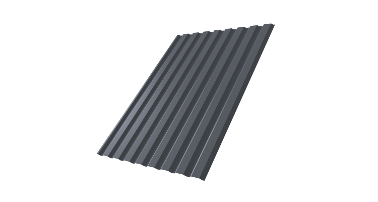 Профнастил С20A 0,5 Drap TX RAL 7024 мокрый асфальт