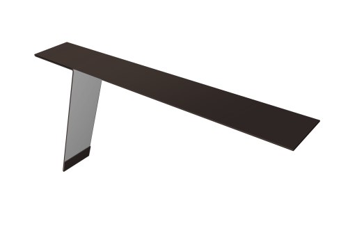 Планка карнизная фальц 130х80 0,5 Satin Matt TX RR 32 темно-коричневый (2м)