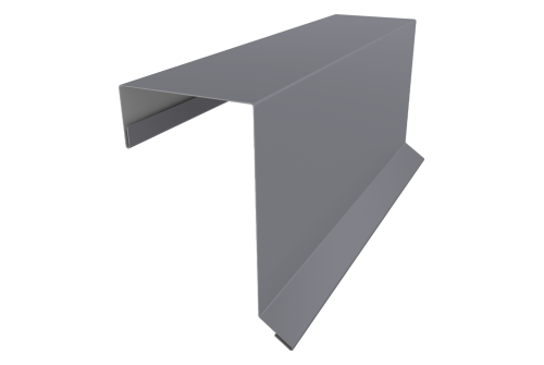 Планка торцевая кровельная фальц 65х97 0,45 PE с пленкой RAL 7004 сигнальный серый (3м)