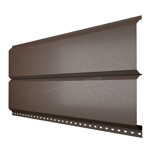 Сайдинг Металл Профиль Lбрус-15х240 (VALORI-20-DarkBrown-0.5)