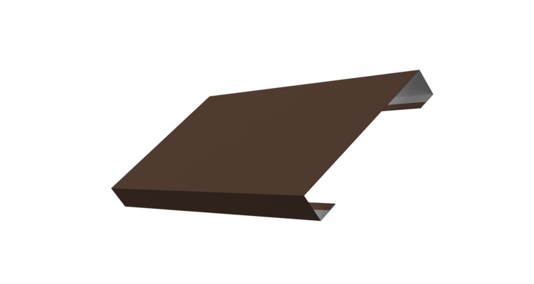 Ламель лицевая 125 забора жалюзи Texas 0.45 Drap ST с пленкой RAL 8017 шоколад