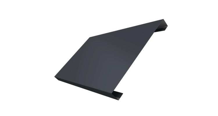 Ламель лицевая 200 забора жалюзи Texas 0.45 Drap TwinColor с пленкой RAL 7024 мокрый асфальт