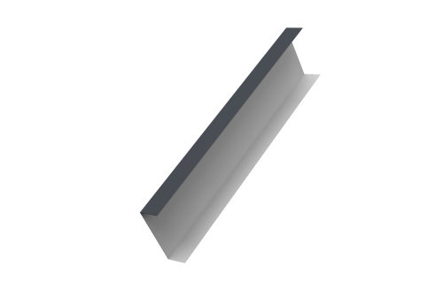 Декоративная накладка на столб универсальная 60х60 для забора жалюзи 0,45 PE RAL 7024 мокрый асфальт (1,8м)