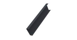 Декоративная накладка на столб универсальная 60х60 для забора жалюзи 0,45 Drap-double TX RAL 7024 мокрый асфальт (2м)