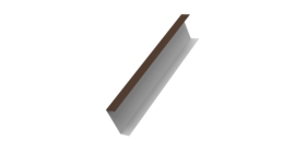 Декоративная накладка на столб универсальная 60х60 для забора жалюзи 0,5 Satin RAL 8017 шоколад (2м)