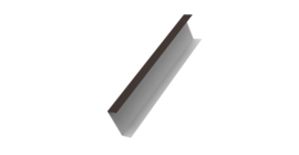 Декоративная накладка на столб универсальная 60х60 для забора жалюзи 0,5 Drap RR 32 темно-коричневый (2,5м)