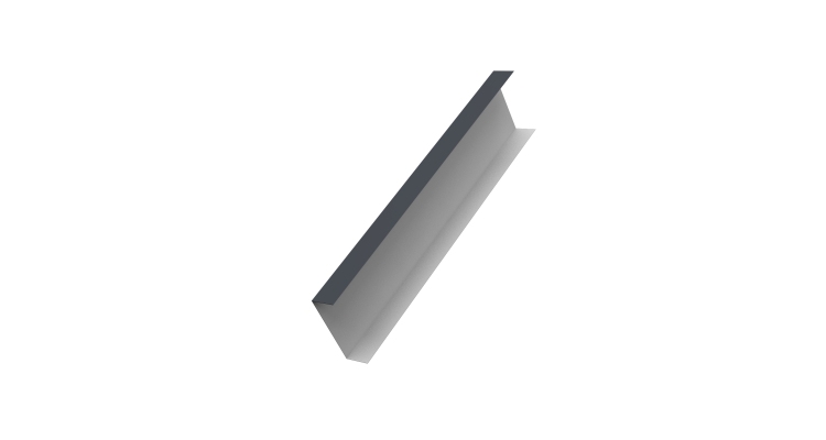 Декоративная накладка на столб универсальная 62х55 для забора жалюзи 0,45 PE RAL 7024 мокрый асфальт (1,8м)