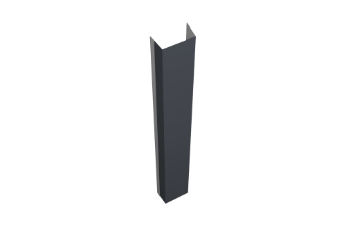 Крепежная планка нижняя Texas 0,5 Satin RAL 7024 мокрый асфальт (1,8м)