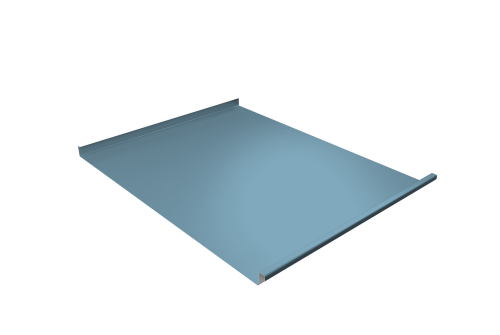 Фальц двойной стоячий Grand Line 0,45 Drap TX с пленкой на замках RAL 5024 пастельно-синий