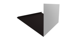 Планка примыкание верхнее к трубе фальц 0,45 Drap TR RAL 9005 черный (3м)