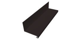 Планка примыкание нижнее к трубе для Кликфальц Pro 0,45 Drap RAL 9005 черный (3м)