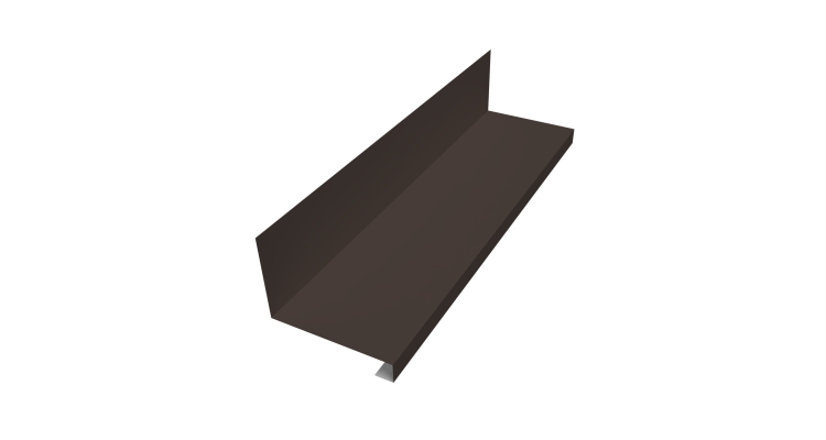 Планка примыкание нижнее к трубе для Кликфальц Pro Grand Line 0,5 Satin Matt RR 32 темно-коричневый (3м)