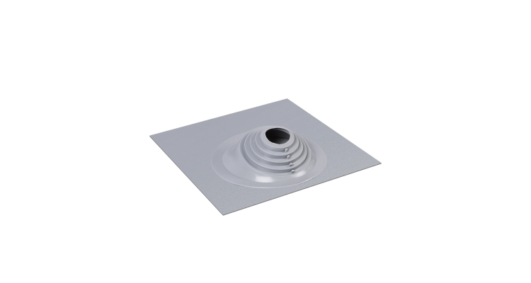 Проходной элемент MF CN угловой №17 (75-200мм) +240 силиконовый (металлический окрашенный фланец) серебро