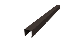 Планка вертикальная лицевая для забора жалюзи Palermo 0,5 Atlas X RR 32 темно-коричневый (3м)