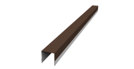 Планка вертикальная обратная для забора жалюзи Palermo 0,45 PE RAL 8017 шоколад (1,8м)