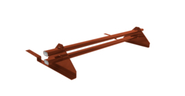Снегозадержатель трубчатый для композитной черепицы Roman RAL 8004 (1м)