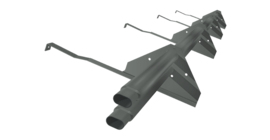 Снегозадержатель трубчатый для натуральной черепицы Стандарт RAL 7005 3м (профиль до 50мм)