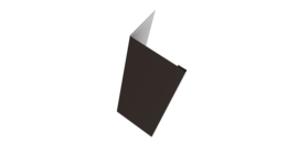 Нащельник для калиток и ворот 25х35 жалюзи Milan, Tokyo, Palermo 0,45 Drap RR 32 темно-коричневый (L2,5)