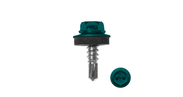 Саморез по металлу Daxmer 5,5х19 RAL 5021 (250) сверло №3