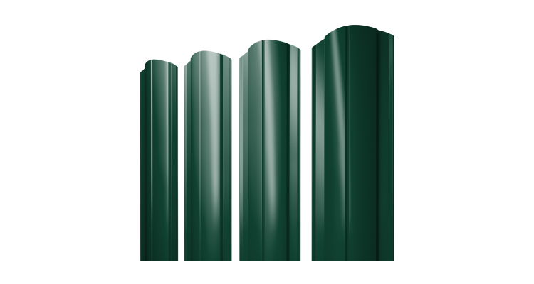 Штакетник Круглый фигурный 0.4 PE RAL 6005 зеленый мох