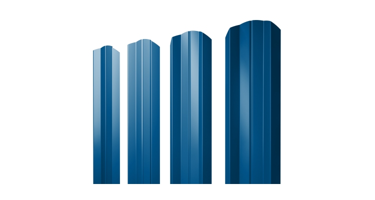 Штакетник М-образный А фигурный 0.4 PE RAL 5005 сигнальный синий